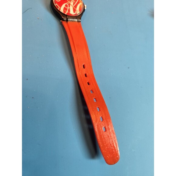 Vintage Coca Cola Swiss Analog Watch. New Battery. 6.75" Band. - Picture 3 of 6
